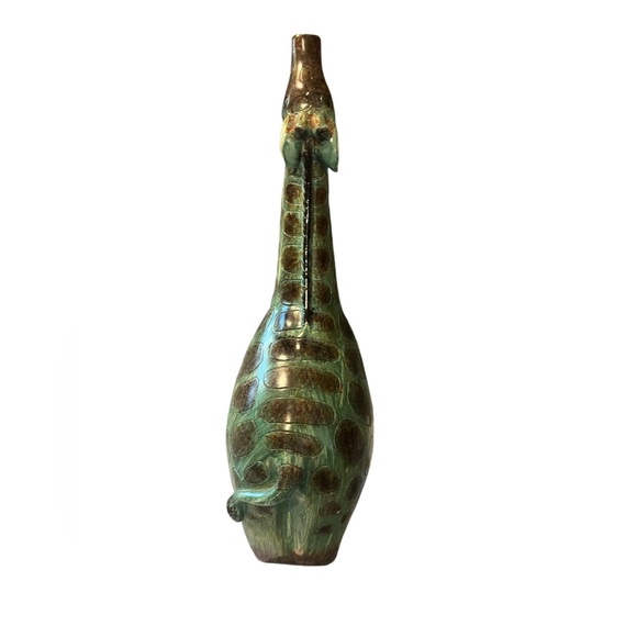 Vintage Giraffe Pottery Vase – Unique Mid-Century Modern Décor - Picture 2 of 10